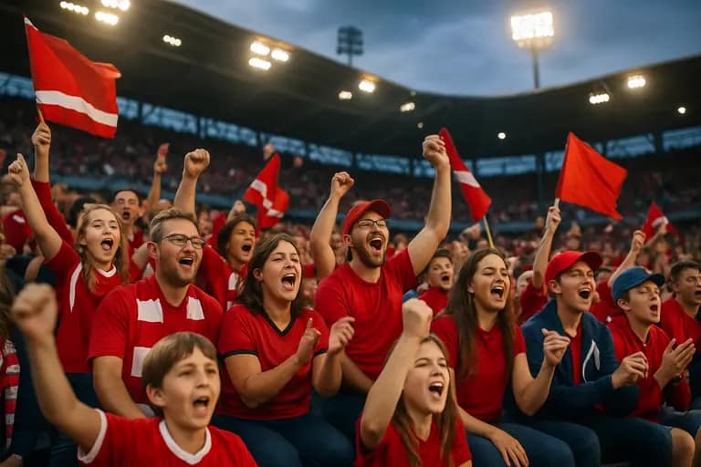 Crowd watching a women’s soccer match from close stadium seats