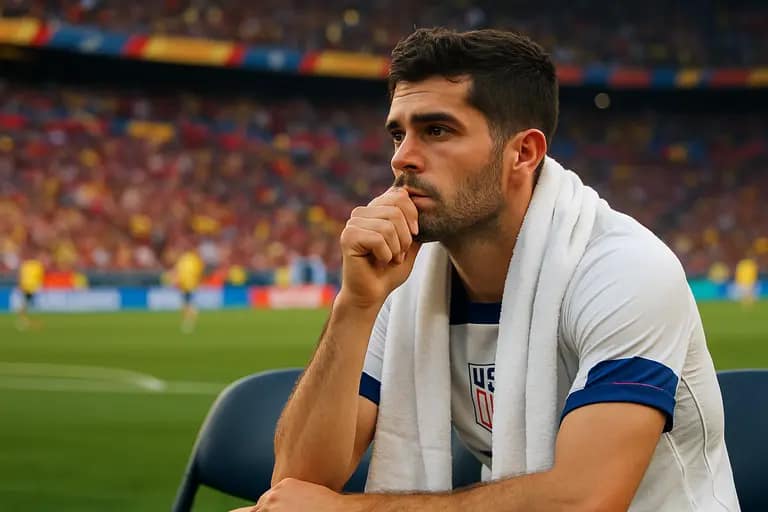 United States substitutes watch play from the sideline