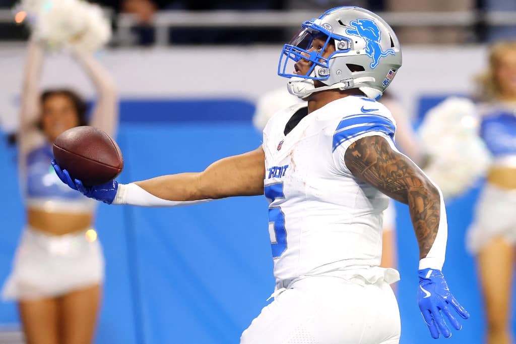 David Montgomery #5 of the Detroit Lions