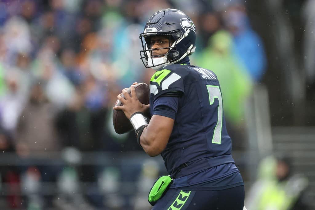 Geno Smith #7 of the Seattle Seahawks