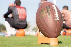 NFL football symbolizing the league’s planned expansion into European cities in 2026