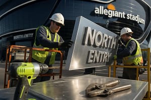 Allegiant Stadium Renovations view of fans approaching the north entrance