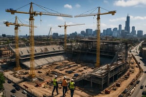 Indianapolis MLS Stadium concept area near downtown sports venues