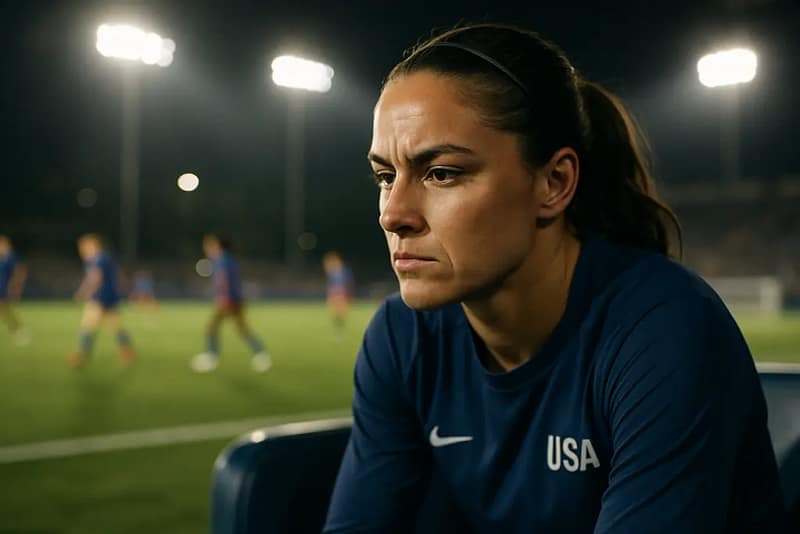 USWNT roster changes shown through players training on a soccer field